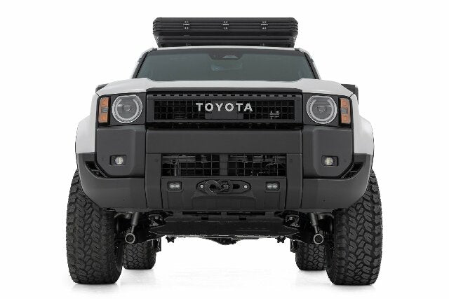 Rough Country Hidden Winch Mount Yellow SAE Fog for Toyota Land Cruiser 24-26 10750