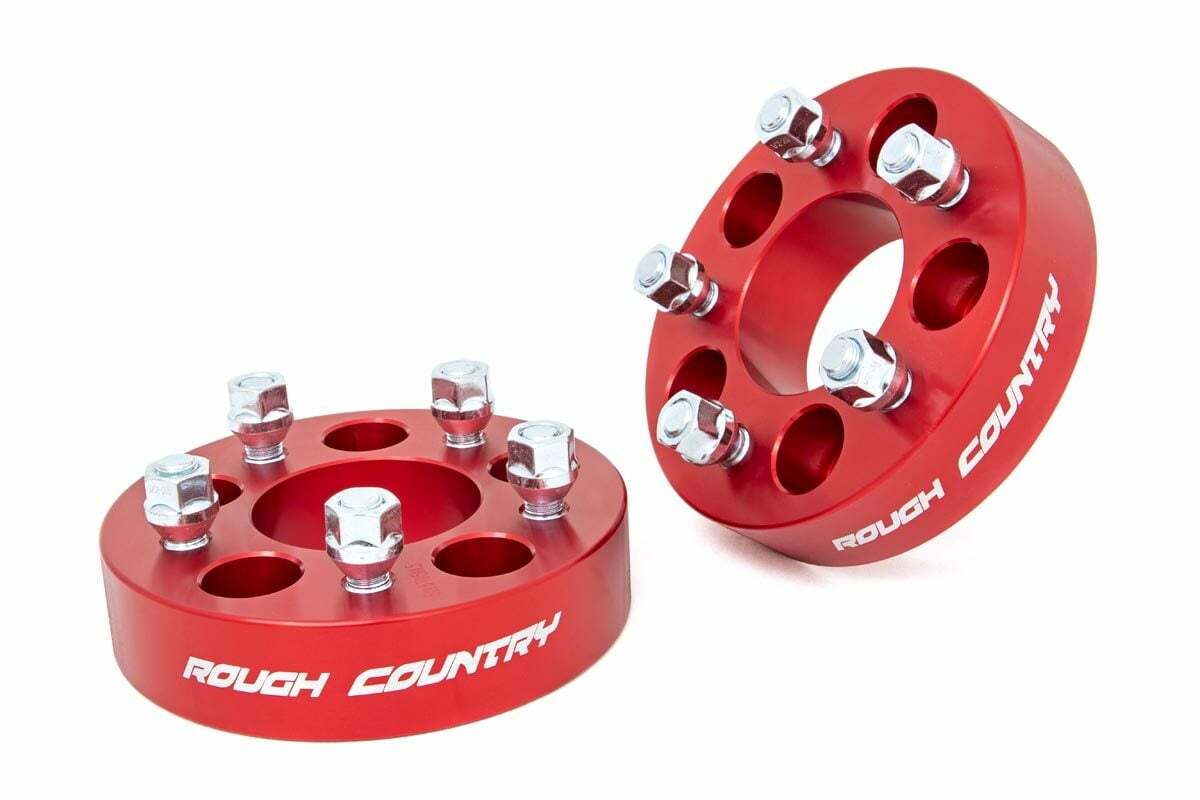 Rough Country 1.5-inch Wheel Spacers Pair Red 1090RED