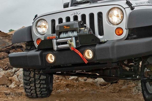 Jeep W" Mounting Plate w/D-rings Factory 07-18 Wrangler JK -3