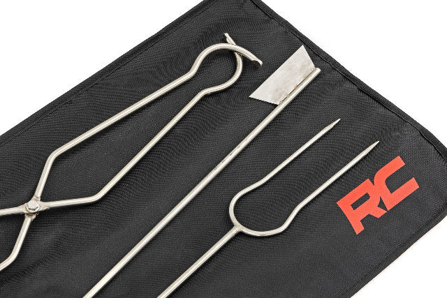 Stainless Steel Fire Pit Accessory Kit - -5