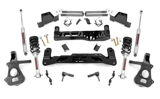 Rough Country 7" GM Lift Kit Lifted Struts 14-18 1500 2WD Alum/Stamped Steel 18734