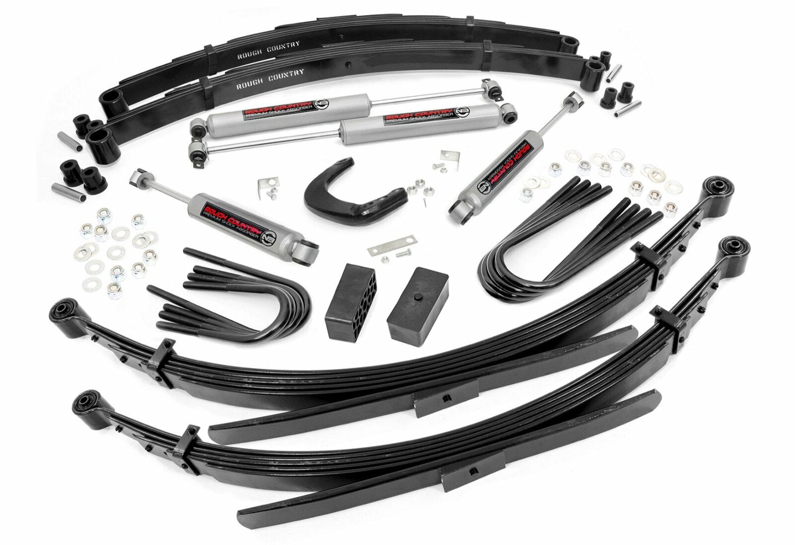 Rough Country 6in GM Suspension Lift System 56in Rear Springs -1