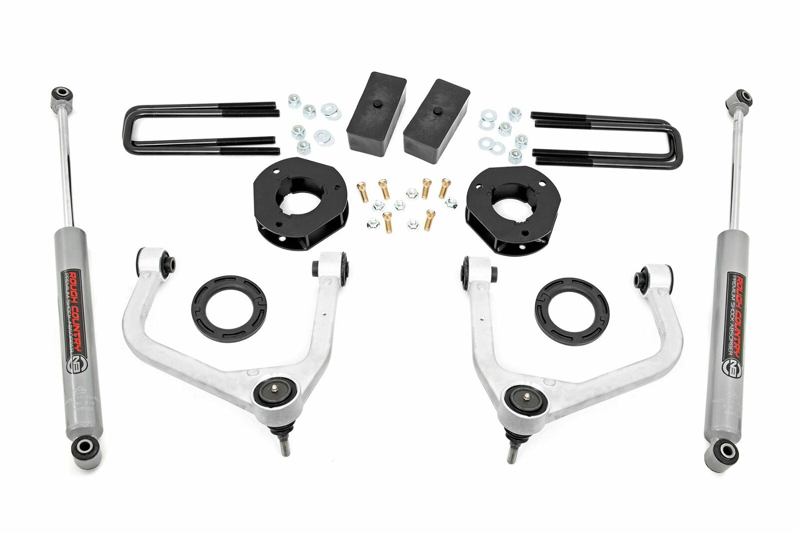 Rough Country 3.5" Lift Kit w/Forged UCA's 19-20 GMC 1500 PU 4WD/2WD -1