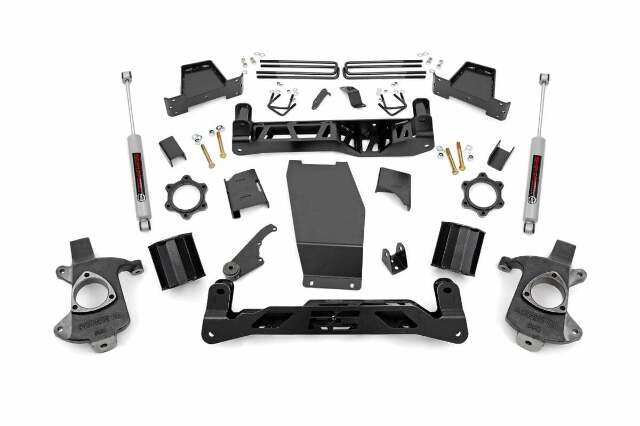 Rough Country 6in GM Suspension Lift Kit w/N3 14-17 1500 PU 4wd Cast Steel 22635