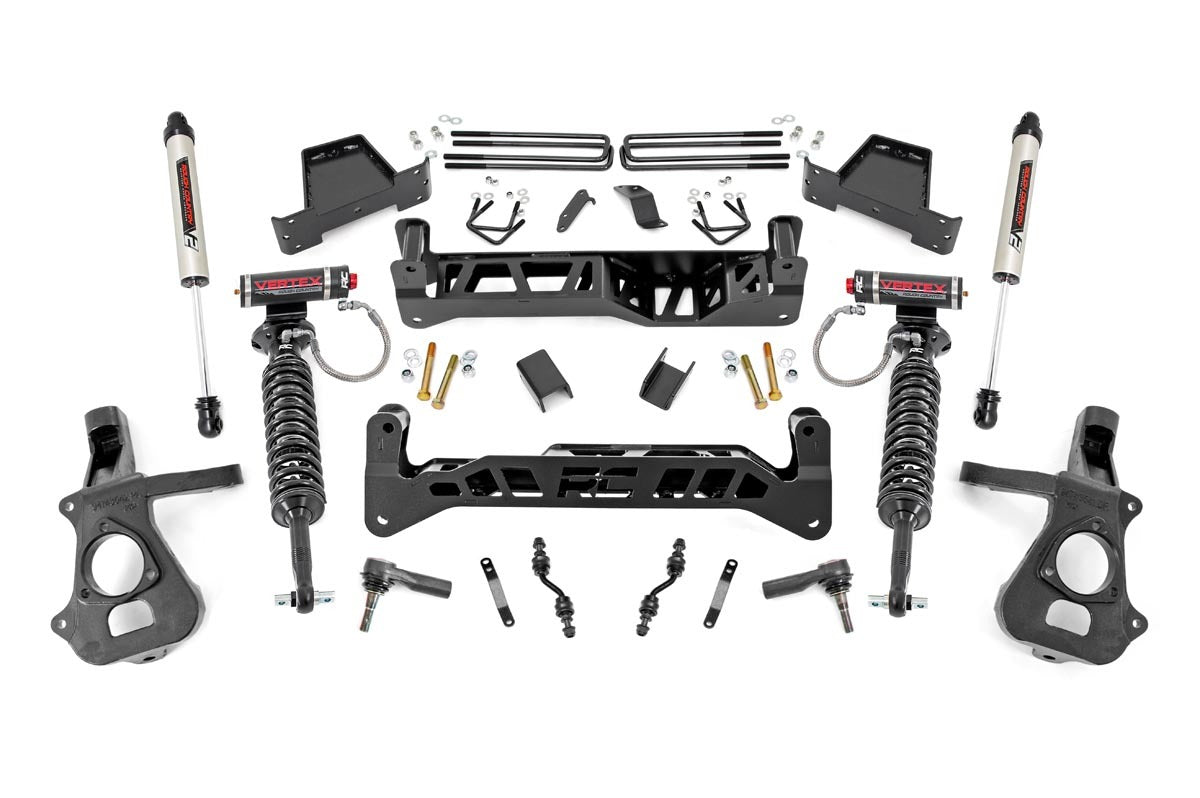 Rough Country 7in GM Suspension Lift Kit Vertex & V2 14-18 1500 PU 2WD -1