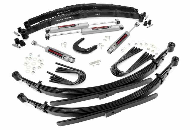 Rough Country Chevy GMC 1/2 Ton 4" Susp Lift Kit 77-87 52" Rear Springs 4wd