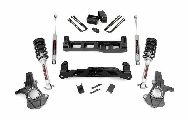 Rough Country 5in GM Lift Kit w/N3 Shocks & Struts 14-17 1500 PU 2WD Cast Steel 24733