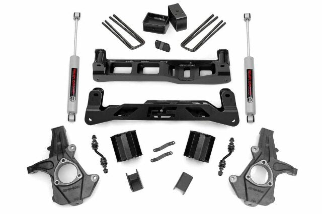 Rough Country 5in GM Lift Kit w/N2.0 14-18 1500 PU 2WD Aluminum/Stamped Steel 24831