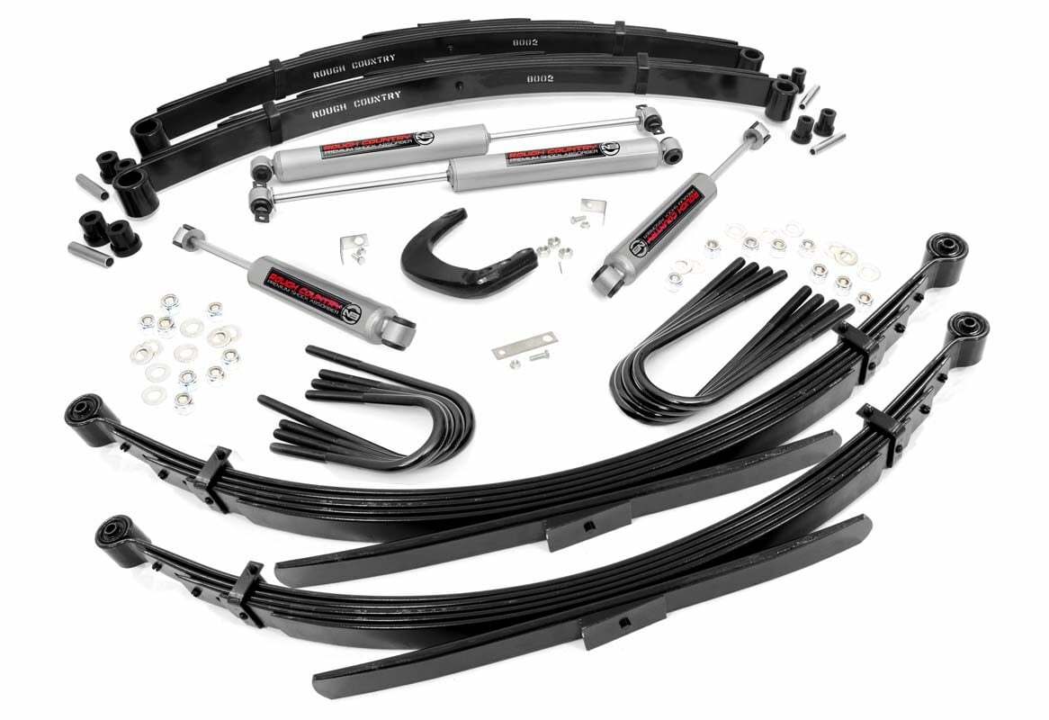 Rough Country Chevy GMC 3/4 Ton 4" Lift Kit 77-87 (52" Rear Springs) 4WD 25030