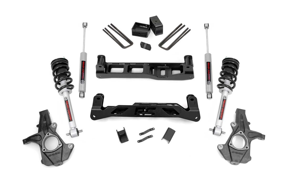 Rough Country 5in GM Suspension Lift Kit w/N3 Shocks & Struts 07-13 1500 PU -1