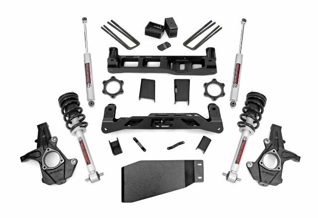 Rough Country 5in GM Suspension Lift Kit w/N3 Shocks & Struts 07-13 1500 PU 26231