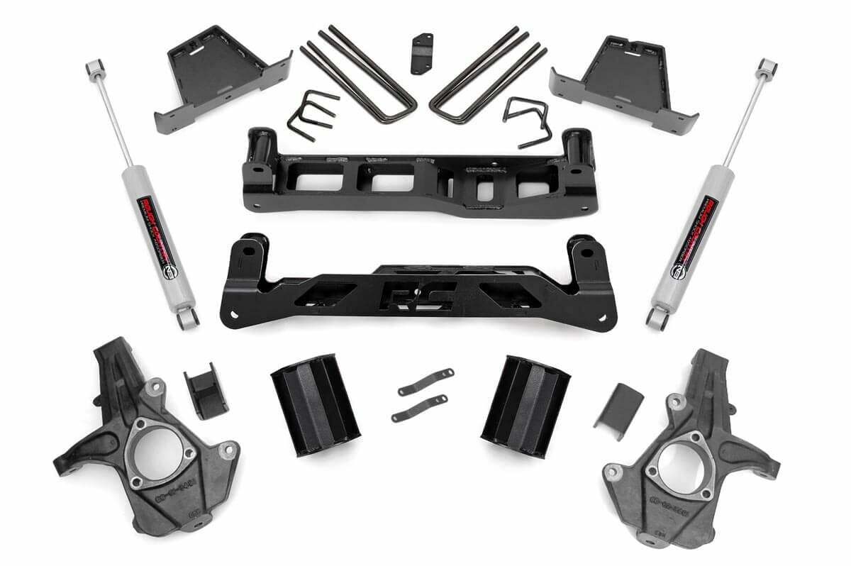 Rough Country 7.5in GM Suspension Lift Kit w/N3 Shocks 07-13 1500 PU 2WD -1