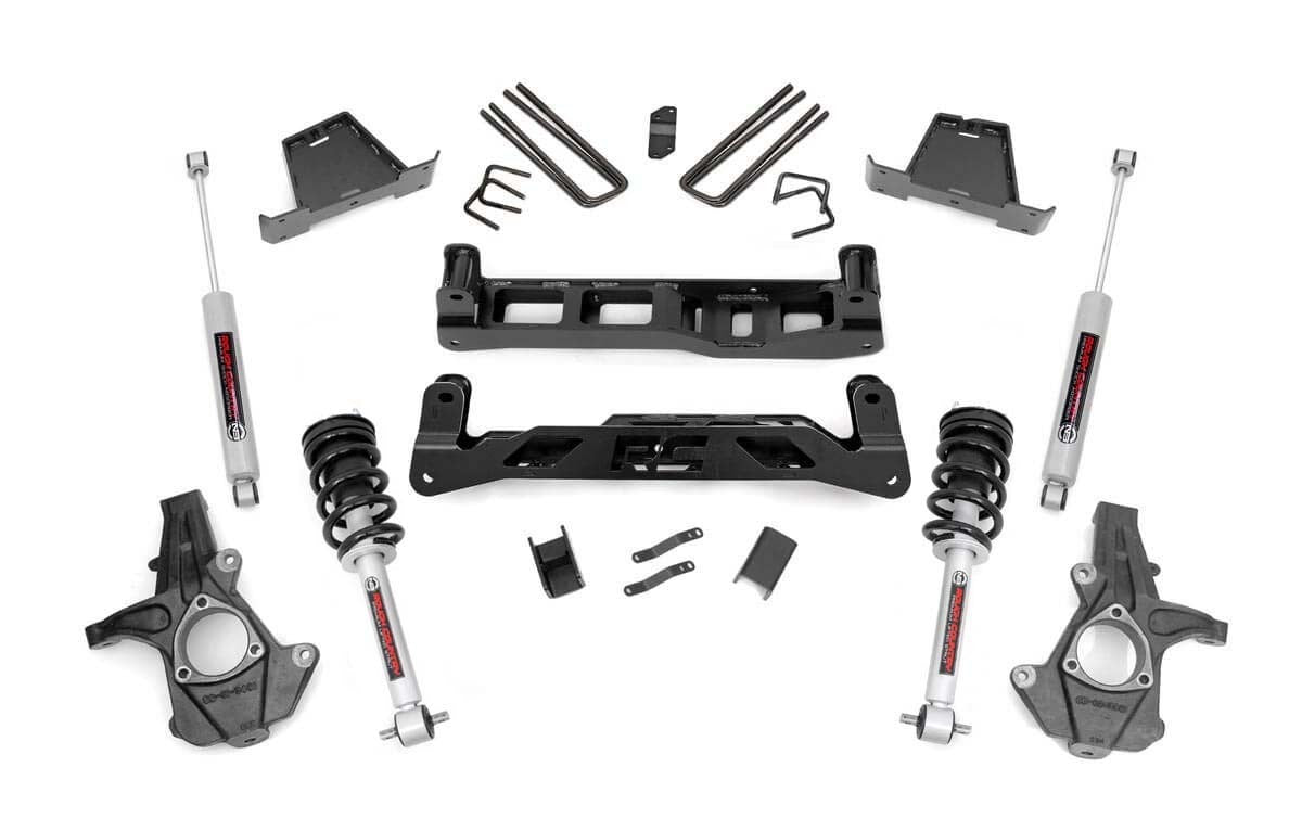 Rough Country 7.5in GM Suspension Lift Kit w/N3 Shocks & Struts 07-13 1500 PU -1