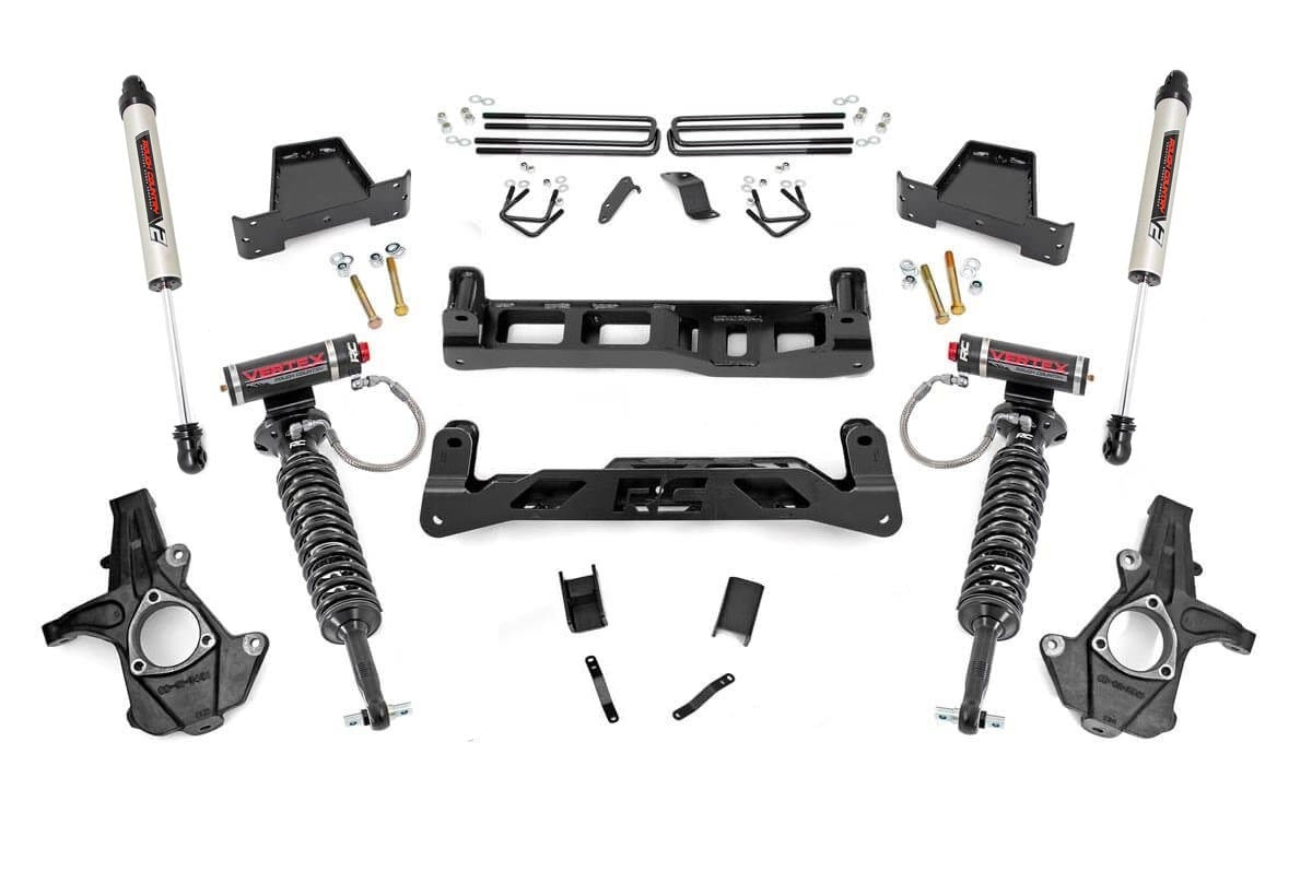 Rough Country 7.5in GM Suspension Lift Kit w/Vertex & V2 Shocks 07-13 1500 PU -1