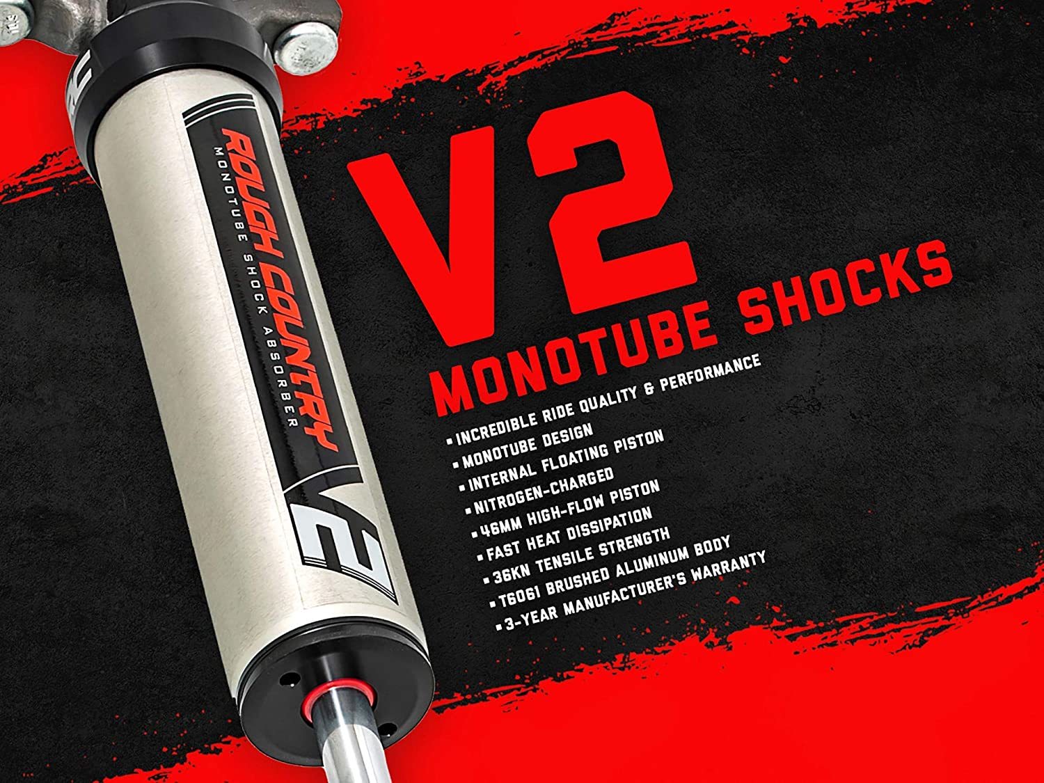 Rough Country 4" GM Suspension Lift Kit Vertex/V2 19-20 1500 Trailbos/AT4 PU 4WD -5