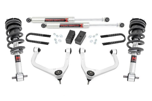 Rough Country 3.5" Lift Kit Mono Leaf Rear M1 Struts/M1 GMC Sierra 1500 2025 28840_A