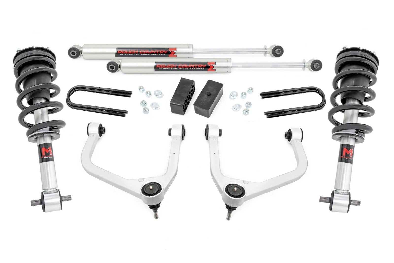 Rough Country 3.5" Lift Kit Mono Leaf Rear M1 Struts/M1 GMC Sierra 1500 2025