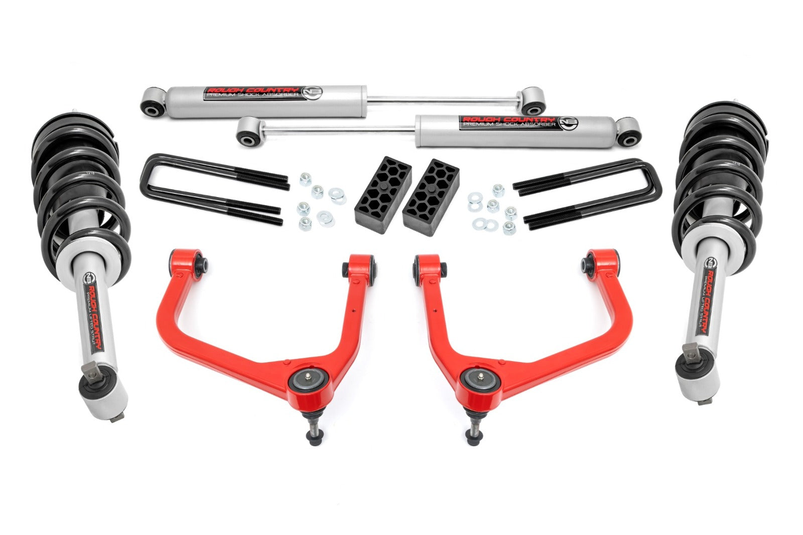 Rough Country 3.5" Lift Kit N3 Struts Chevy Silverado 1500 19-25 -1