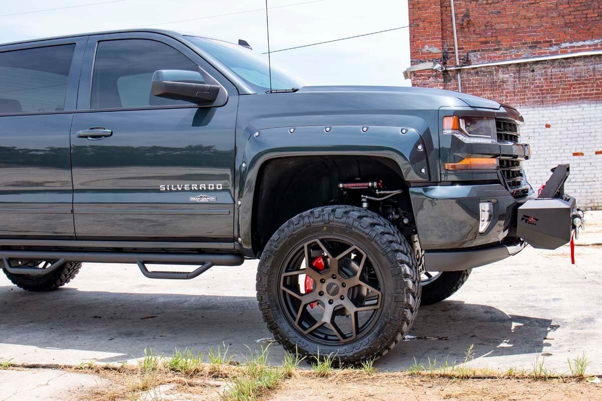 Rough Country 7in GM Suspension Lift Kit Vertex 14-18 1500 PU 4WD Aluminum -4