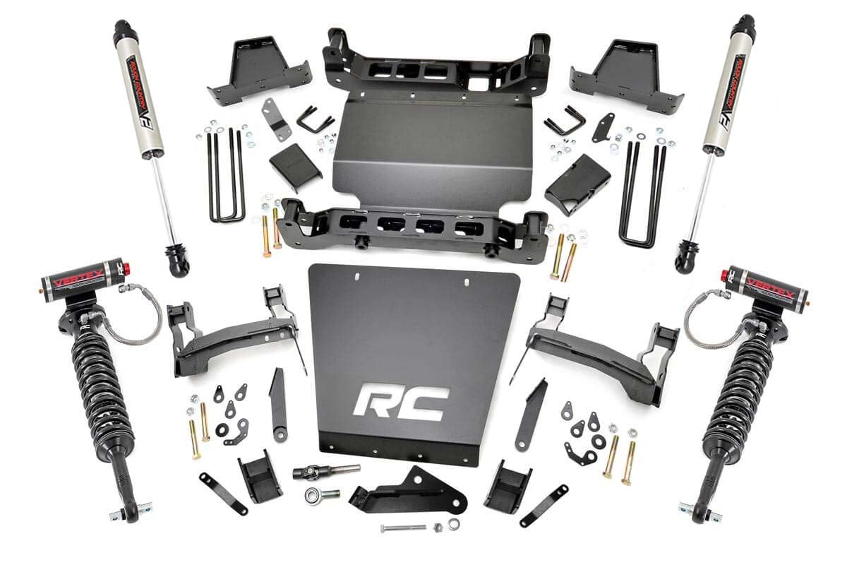 Rough Country 7in GM Lift Bracket Kit w/Vertex & V2 14-18 1500 PU 4WD -1