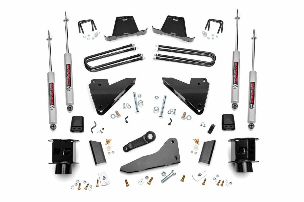 Rough Country 5in Lift Kit Coil Spacers Radius Drops 13-15 for RAM 3500 4WD