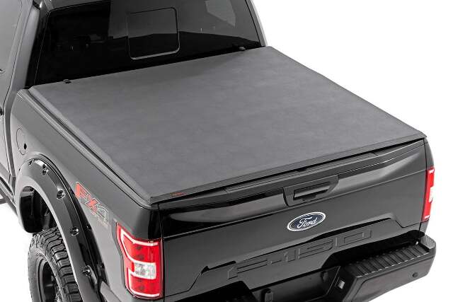 Rough Country Soft TriFold 5'7" Bed Cover for Ford F-150 15-20/Raptor 17-20 41515550A