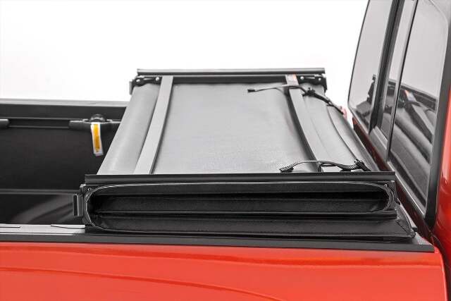 Rough Country Soft Tri-Fold 6'7" Bed Cover for Ford F150 21-26/Lightning 22-26 41521650A