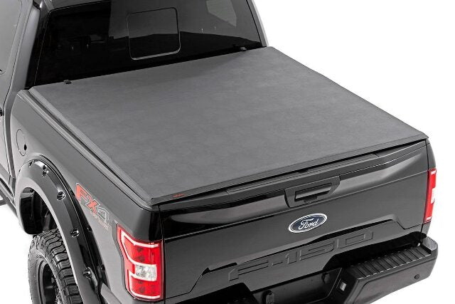 Rough Country Soft Tri-Fold 6'7" Bed Cover for Ford F150 21-26/Lightning 22-26 41521650A