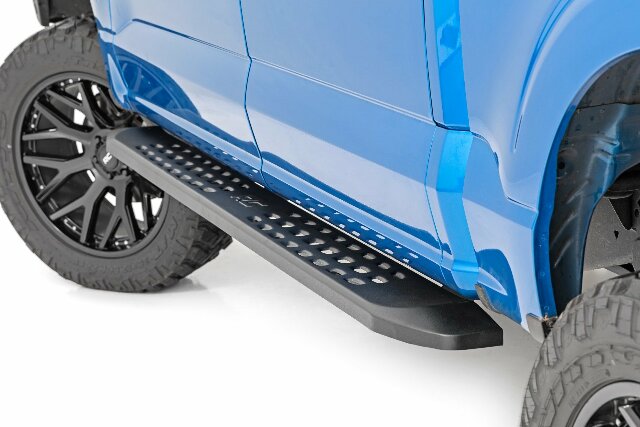 Rough Country Running Board Step Crew Cab Black For Ford F150 2015-2022 2wd/4wd 44005