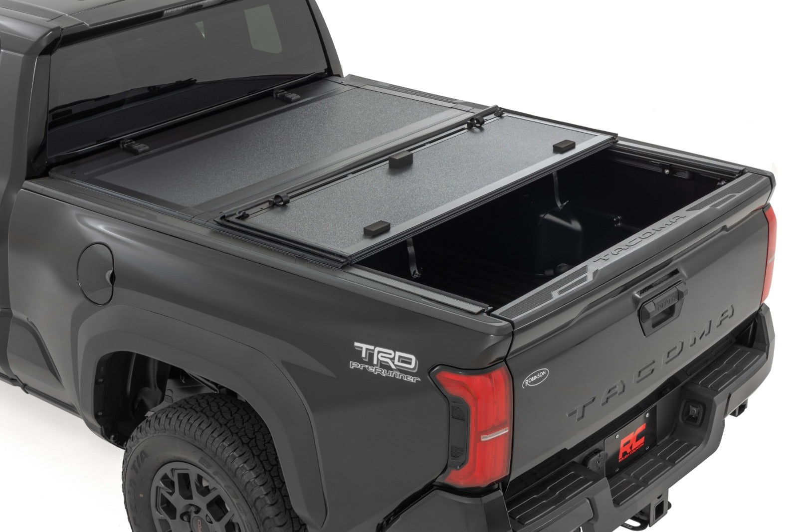 Rough Country Hard Tri-Fold Flip Up Bed Cover | 6' Bed | for Toyota Tacoma 24-25