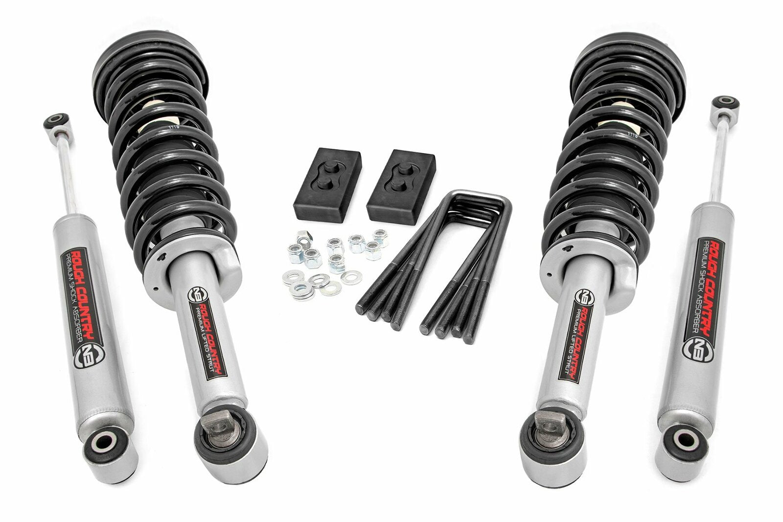 Rough Country 2in Ford Leveling Lift Kit N3 Struts & N3 Shocks 14-20 F-150 50006
