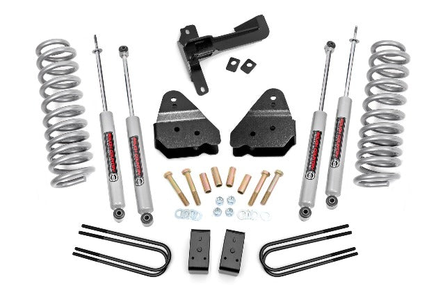 Rough Country 3" Lift Kit N3 Front Gas Coils for Ford Super Duty 4wd 17-22 50222