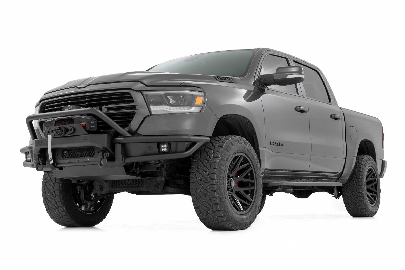 Rough Country Front Bumper Tubular Winch Mount for Ram 1500 19-24