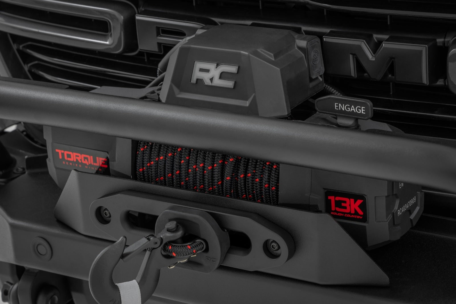 Rough Country Front Bumper Tubular Winch Mount for Ram 1500 19-24