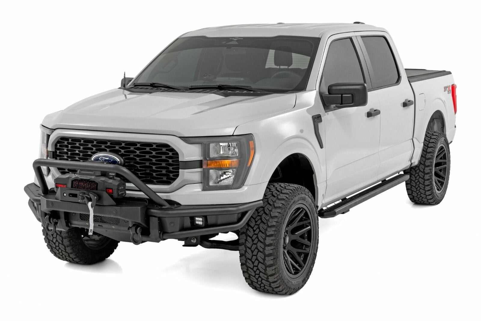 Rough Country Front Bumper | Tubular | Winch Mount | for Ford F-150 2021-2023 -2