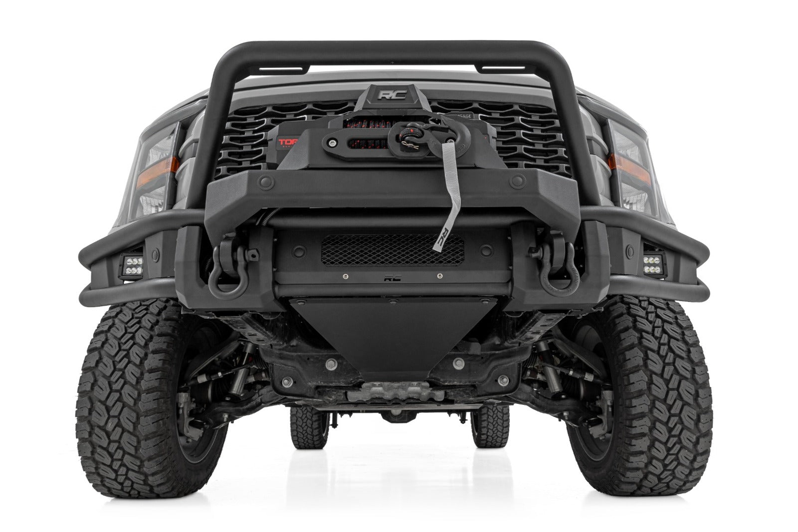 Rough Country Front Bumper | Tubular | Winch Mount | for Ford F-150 2021-2023 -3