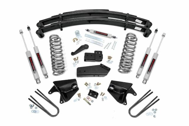 Rough Country 4" Suspension Lift Kit For Ford F150 1980-1996 W Shock/Rear Spring 52030