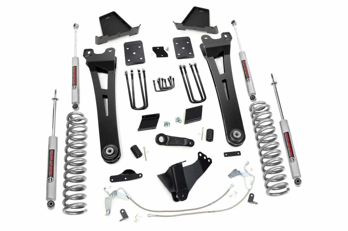 Rough Country 15-16 4d F250 Diesel 6" Radius Arm Lift Kit W/OUT Factory Overload -1