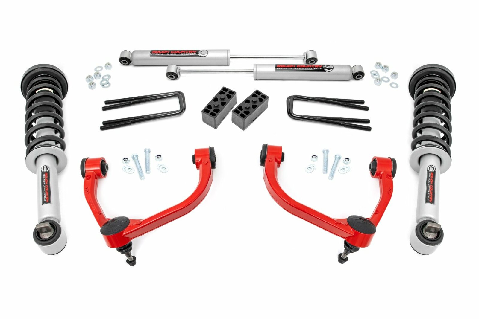 Rough Country 3" Lift Kit N3 Struts for Ford F-150 4WD 2014-2020 -1