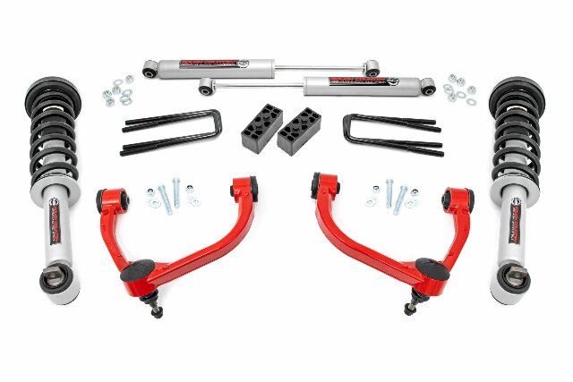 Rough Country 3" Lift Kit N3 Struts for Ford F-150 4wd 2014-2020 54531RED