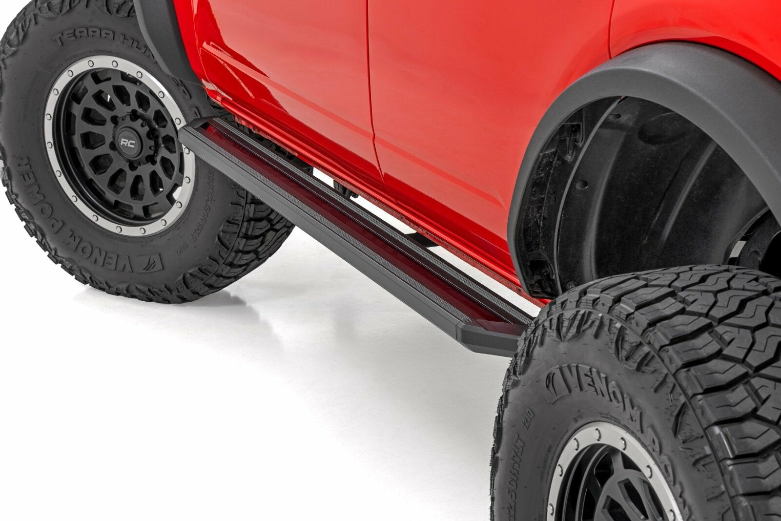 Rough Country Multi-Color LED Running Boards 4-Door for Ford Bronco 21-25