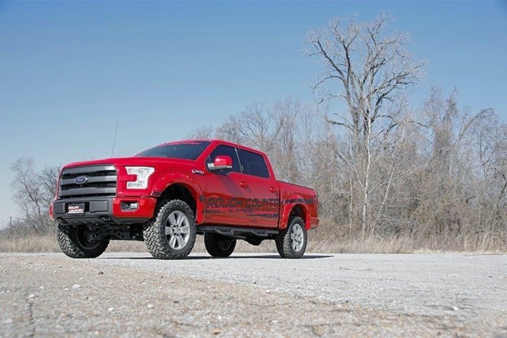 Rough Country 4in for Ford Suspension Lift Kit Lifted Struts 15-20 F-150 4WD -6