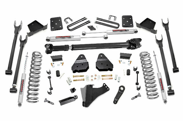 Rough Country 6in for Ford 4-Link Lift Kit 17-19 F-250 4wd Diesel w/Overloads 56021