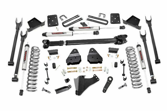 Rough Country 6" for Ford 17-19 F250/350 Diesel 4-Link Lift Kit w/F DL V2 Shocks 56071