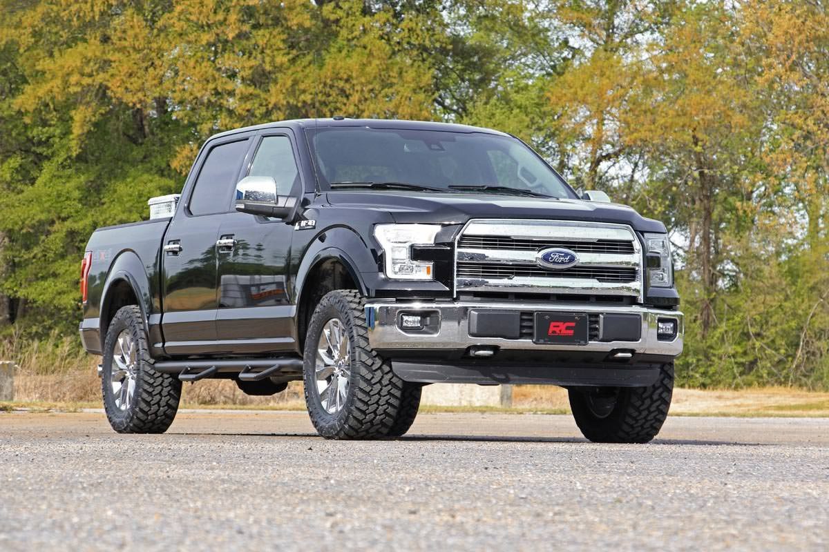 2in Ford Leveling Billet Strut Extensions 14-20 F-150 RED -4
