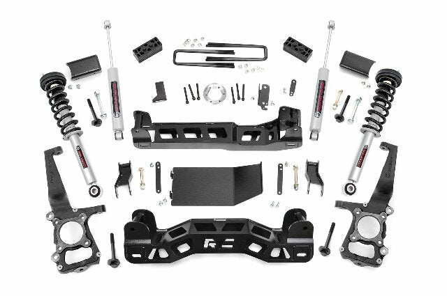 Rough Country 4in for Ford Suspension Lift Kit Lifted N3 Struts 2014 F-150 4wd 57431