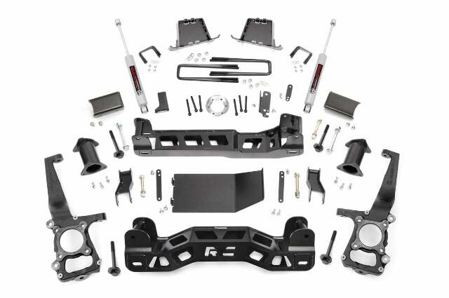 Rough Country 6in for Ford Suspension Lift Kit Strut Spacers 11-14 F-150 4wd 57530