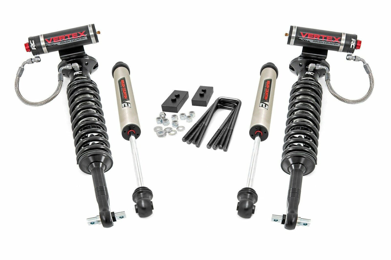2in Fits Ford Leveling Lift Kit w/Vertex and V2 Shocks 2021 F-150 -1