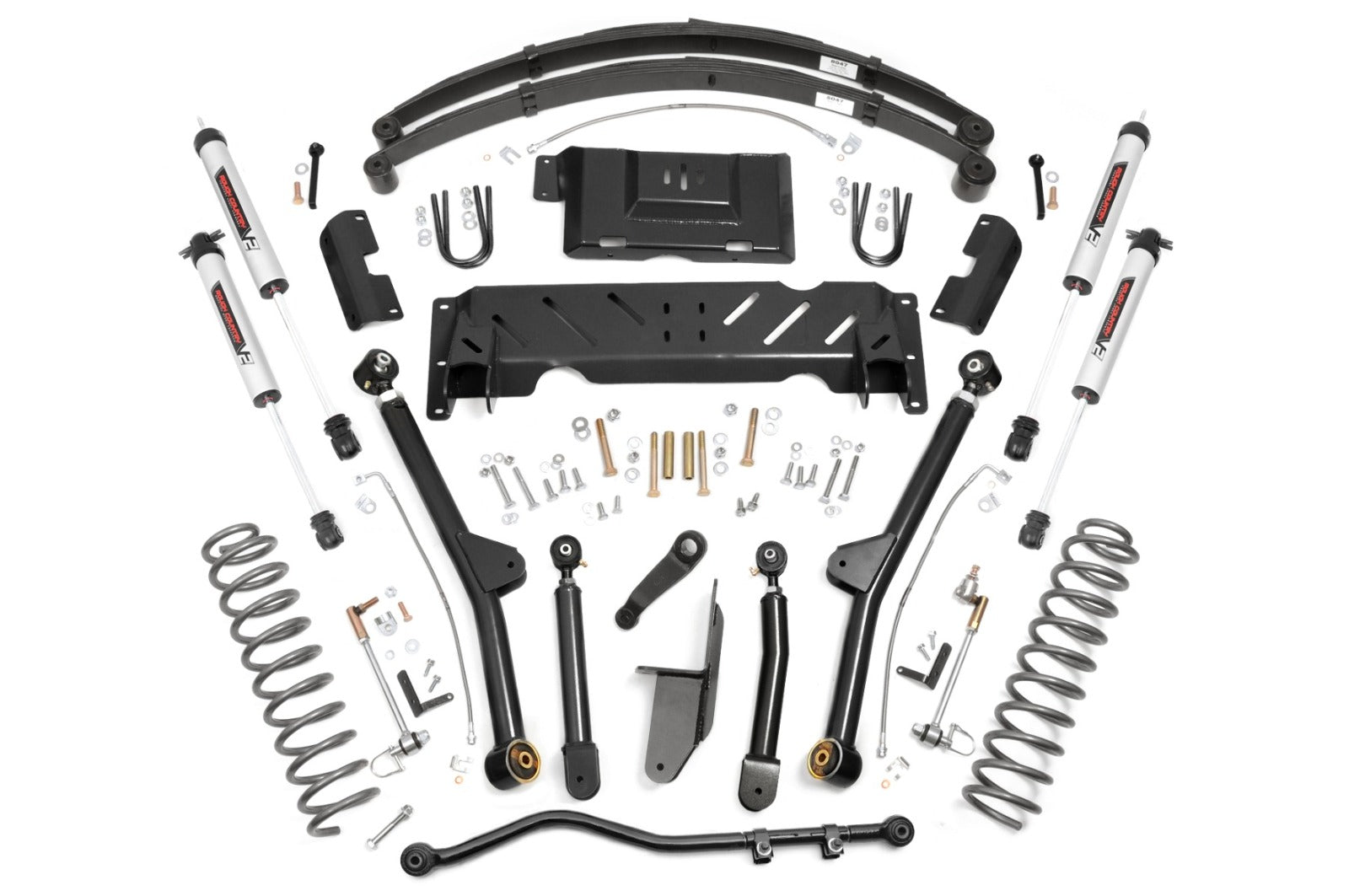 Rough Country 4.5" Long Arm Kit RR Leafs NP242 V2 for Jeep Cherokee XJ 4WD 84-01 -1