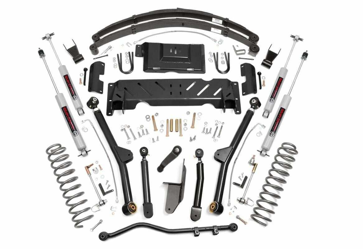 Rough Country 6.5" Long Arm Lift Kit for NP242 Equipped Jeep Cherokee XJ 84-01 -1